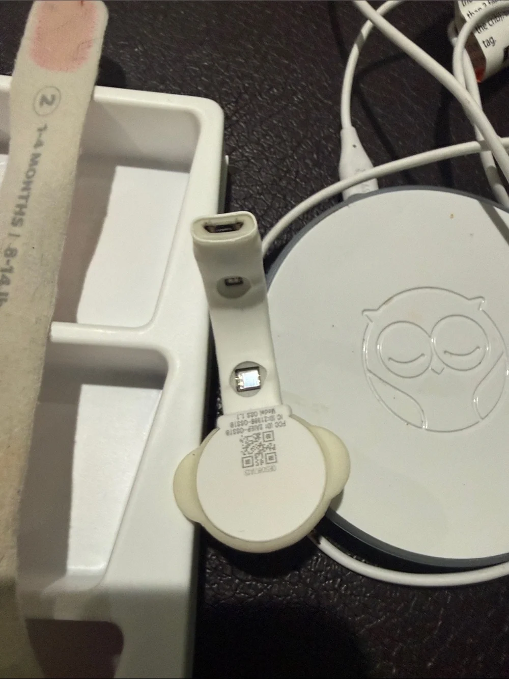 Wireless Charging Pad with Pink and Mint Cable Straps